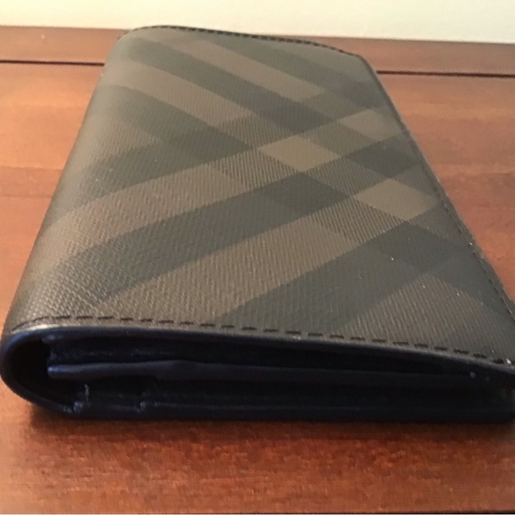 Black Brown Plaid Burberry Unisex Wallet - Picture 6 of 12